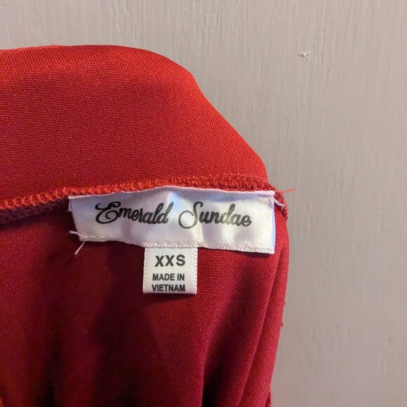 Red A-Line Party Dress - Picture 4 of 4